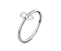 Infinity Shaped Silver Nose Ring NSKR-54